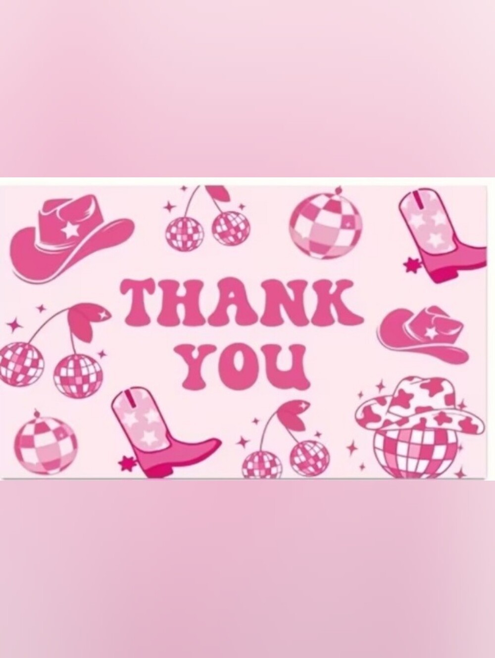Cowgirl Thank You Buisness Cards (50)